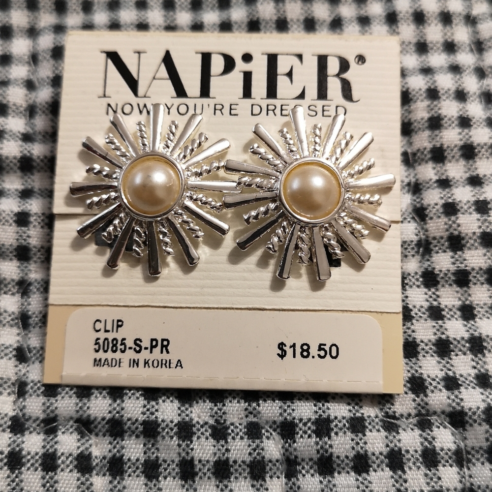 Sun Shaped Clip On Earrings